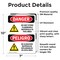Signmission Do Not Store Flammable Materials Bilingual Danger Sign, Vinyl Decal, 7in W x 10in L, 2PK OS-2PACK-DS-D-710-VS-1174 - alternate 6